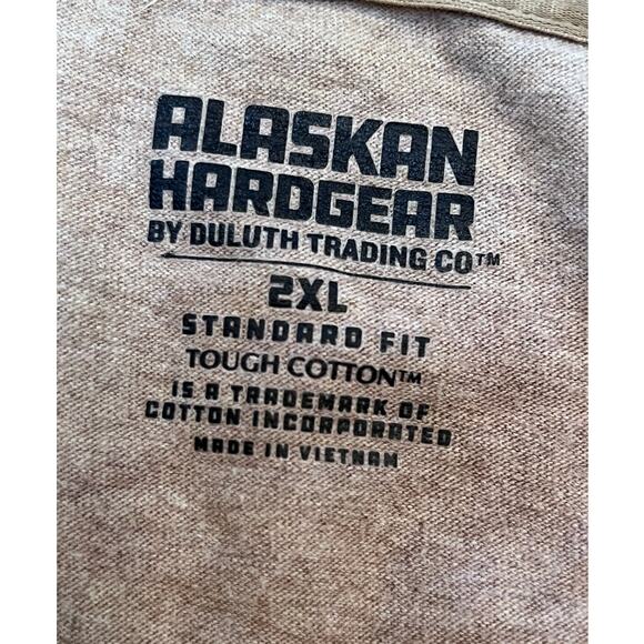 Alaskan Hardgear Mens Size 2XL Olive/Tan Camo Print Standard Fit Long Sleeve Tee - Picture 2 of 6